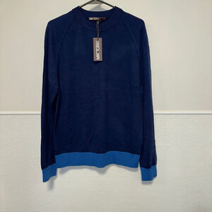 Mr. Turk Men’s NEW NWT Benton Pullover Size Small Navy Blue MSRP $328 Wool